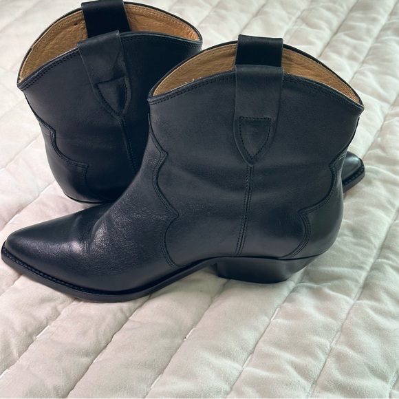 Isabel Marant Black Slip on Dewina Ankle Boots. Size US 7. Western Style. - Picture 4 of 15